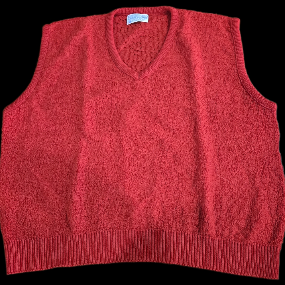 Vintage Pendleton Red Wool Sweater Vest
